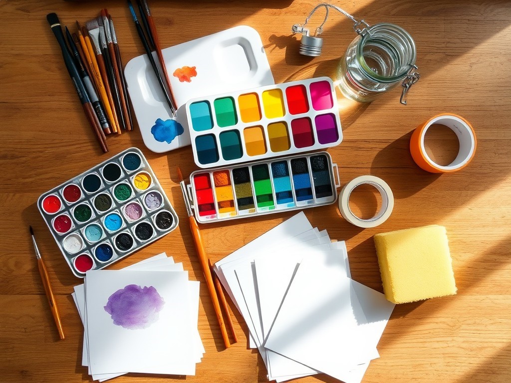 وسایل مورد نیاز نقاشی آبرنگ 