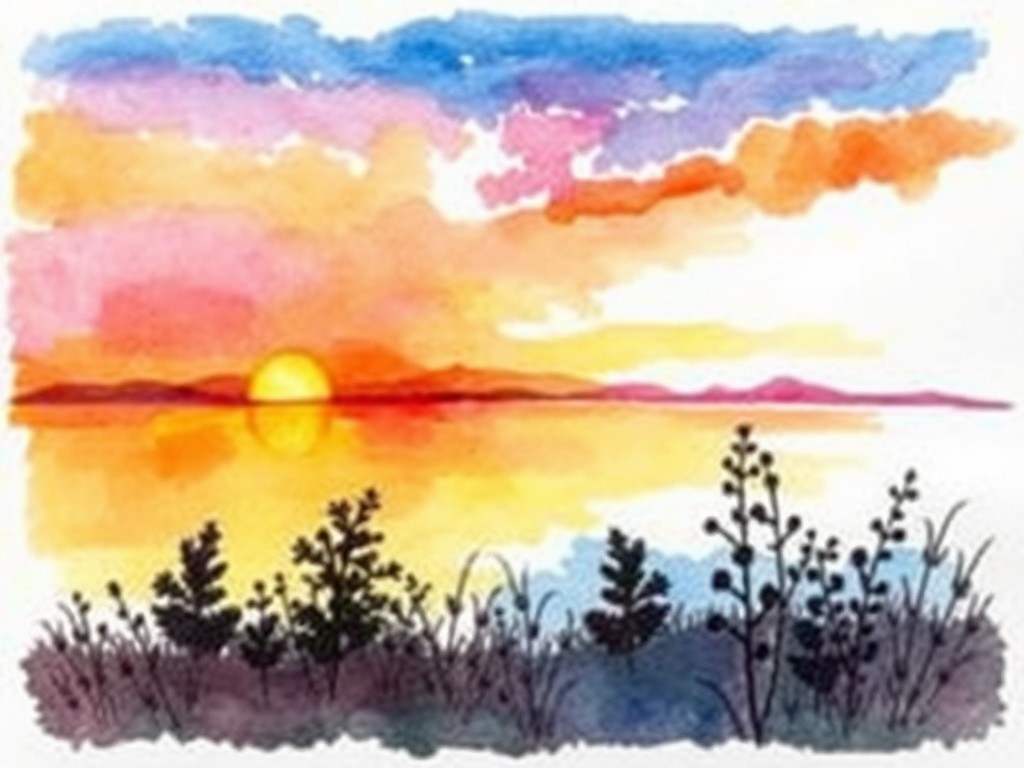 تکنیک آبرنگ خشک در خیس