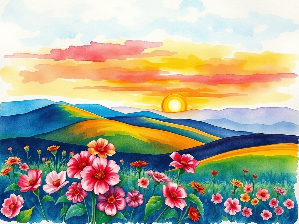 تکنیک لایه گذاری در نقاشی آبرنگ 