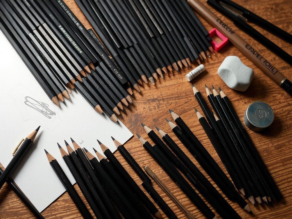 لیست وسایل طراحی سیاه قلم