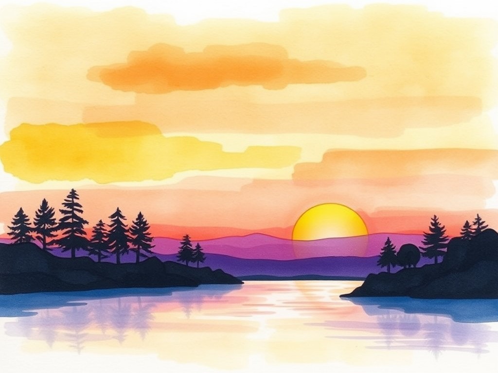 ایده نقاشی با آبرنگ 