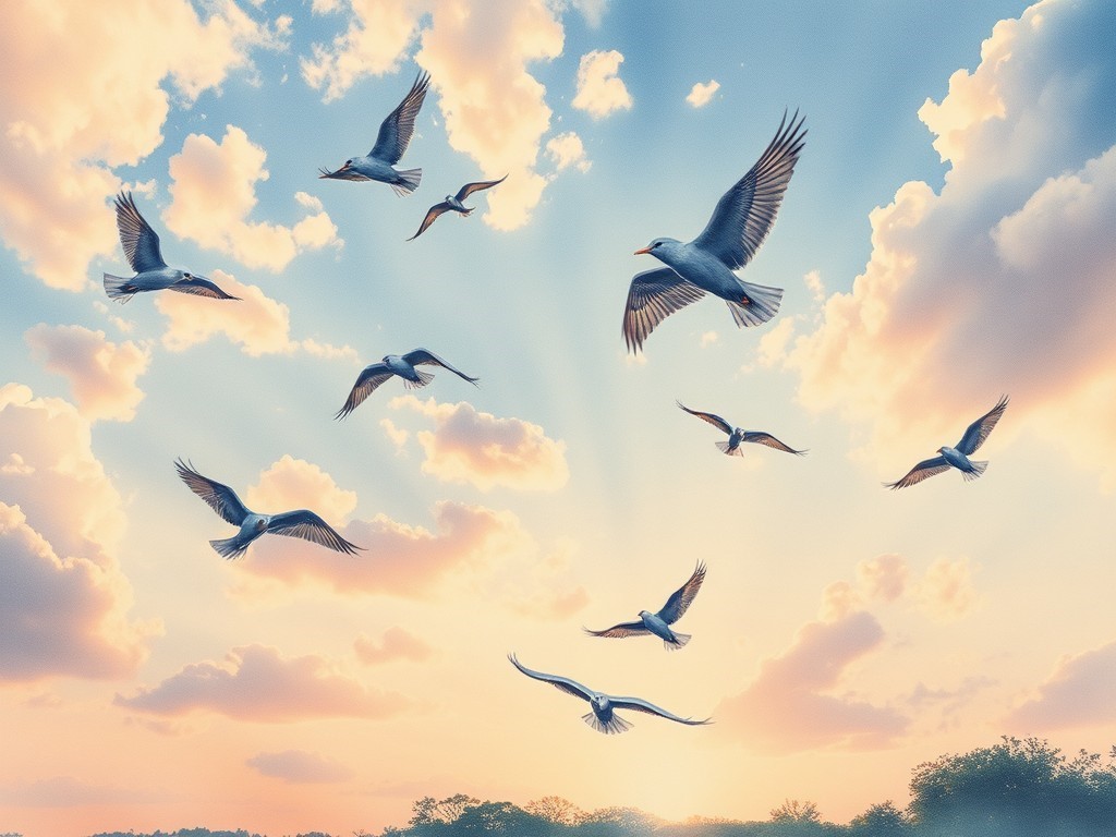 نقاشی پرندگان با آبرنگ