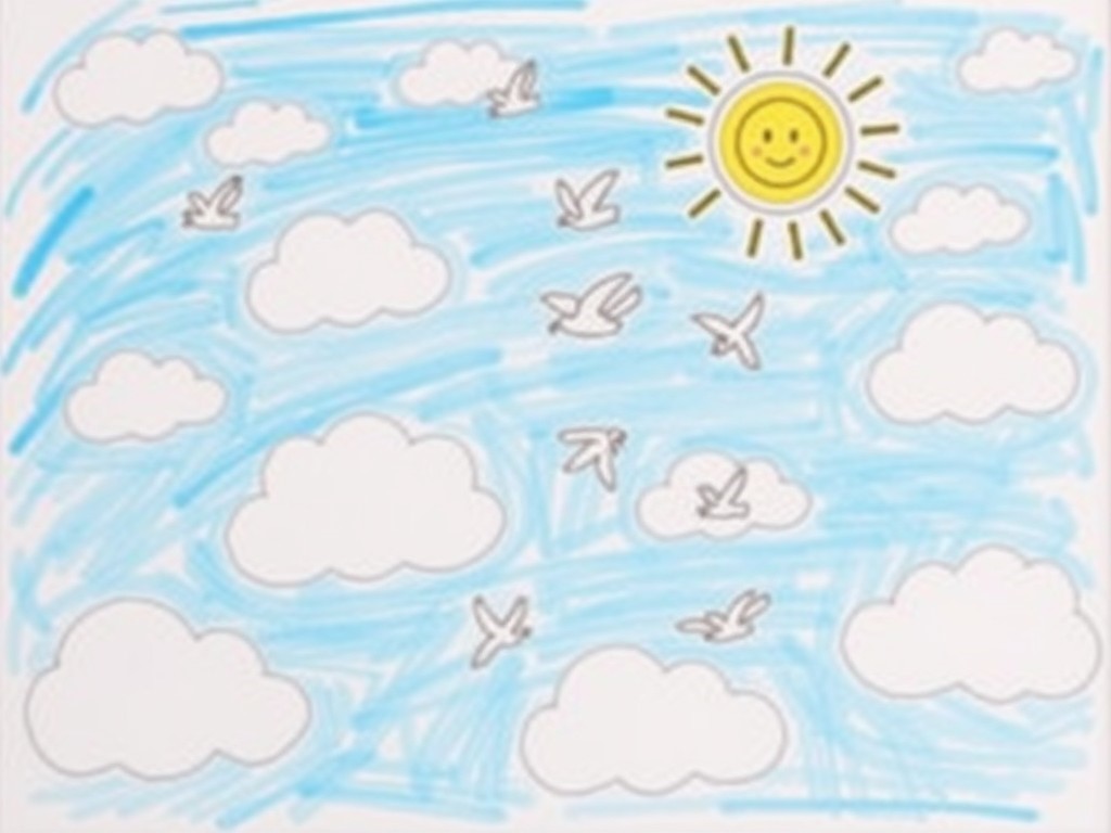 نقاشی آسمان آبی