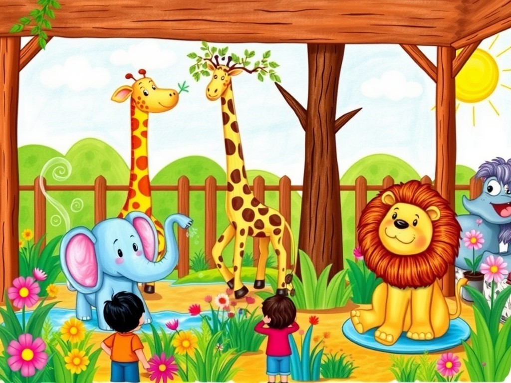 نقاشی باغ وحش