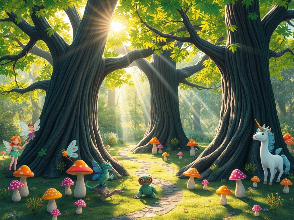 نقاشی جنگل سحرآمیز