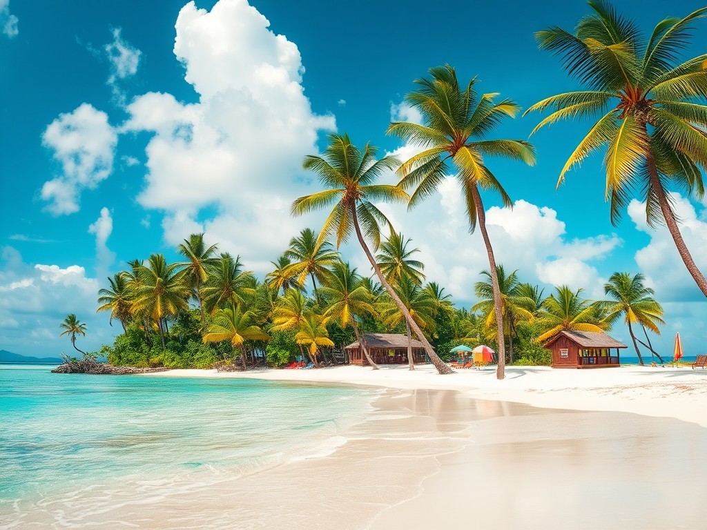 نقاشی جزیره‌ی گرمسیری