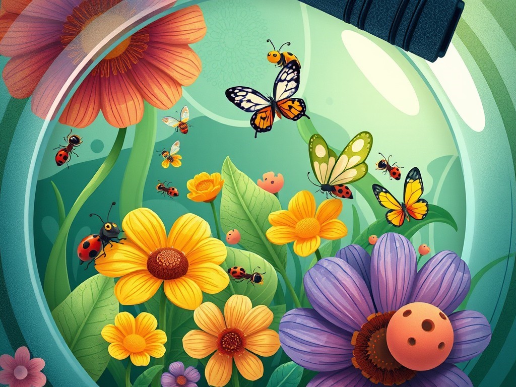 نقاشی دنیای میکروسکوپی