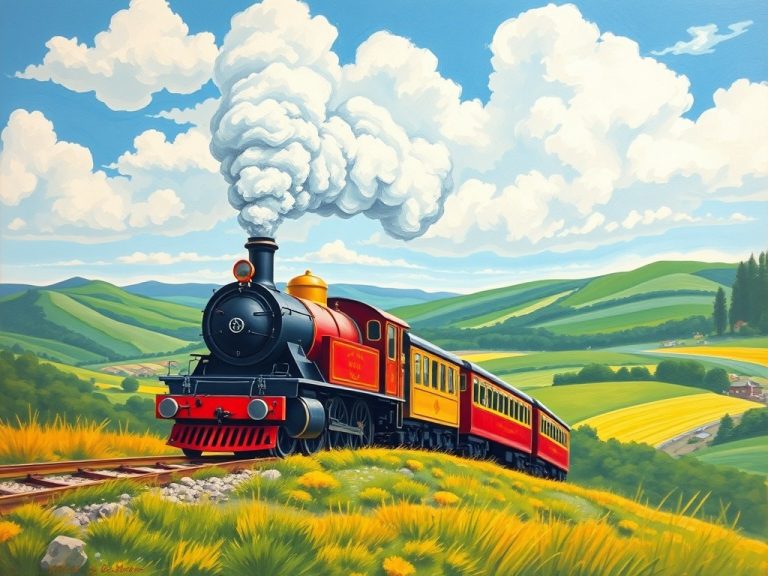 نقاشی قطار برای کودکان؛ انواع طرح متنوع و زیبا