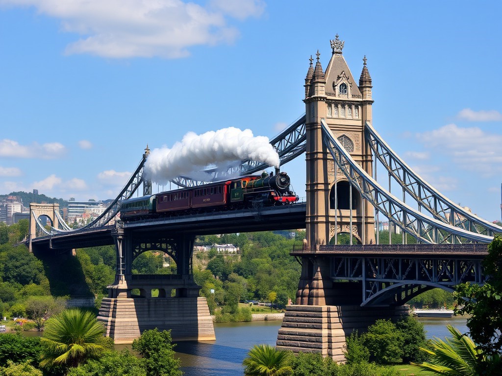 قطار روی پل