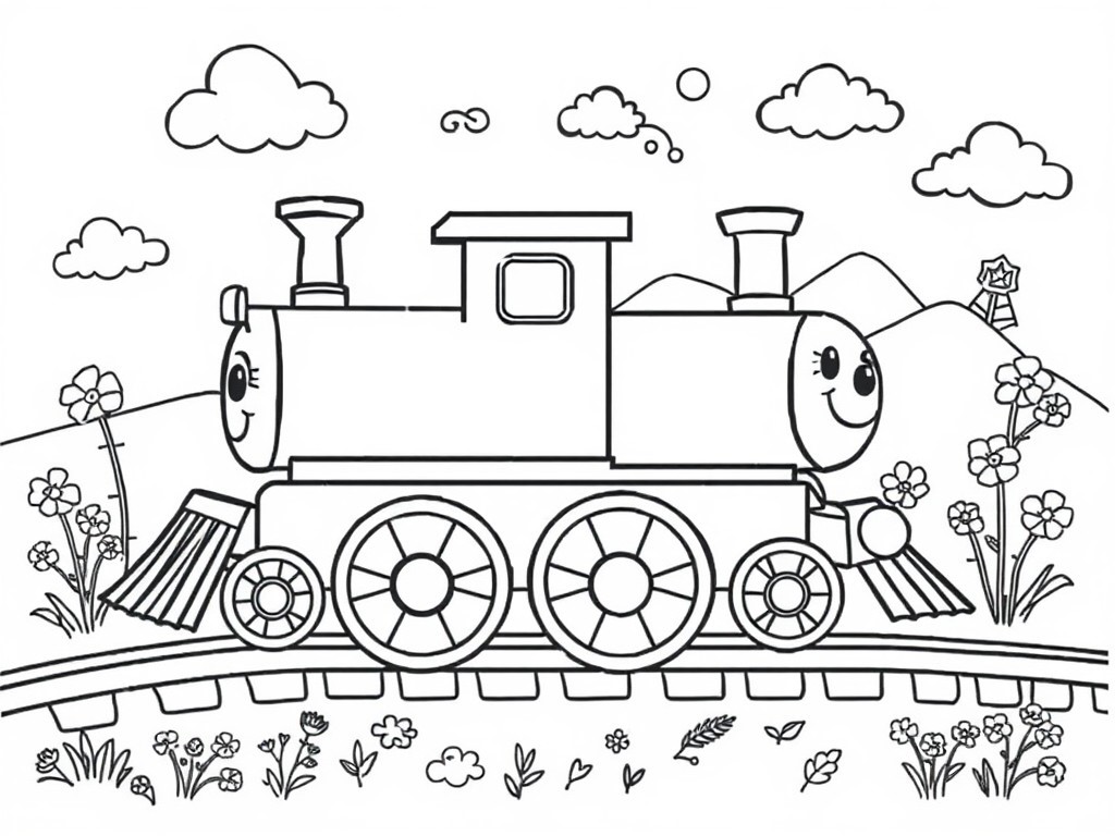 انواع طرح متنوع و زیبا برای نقاشی قطار ساده