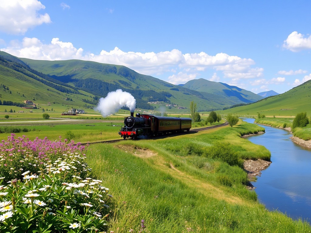 قطار در طبیعت