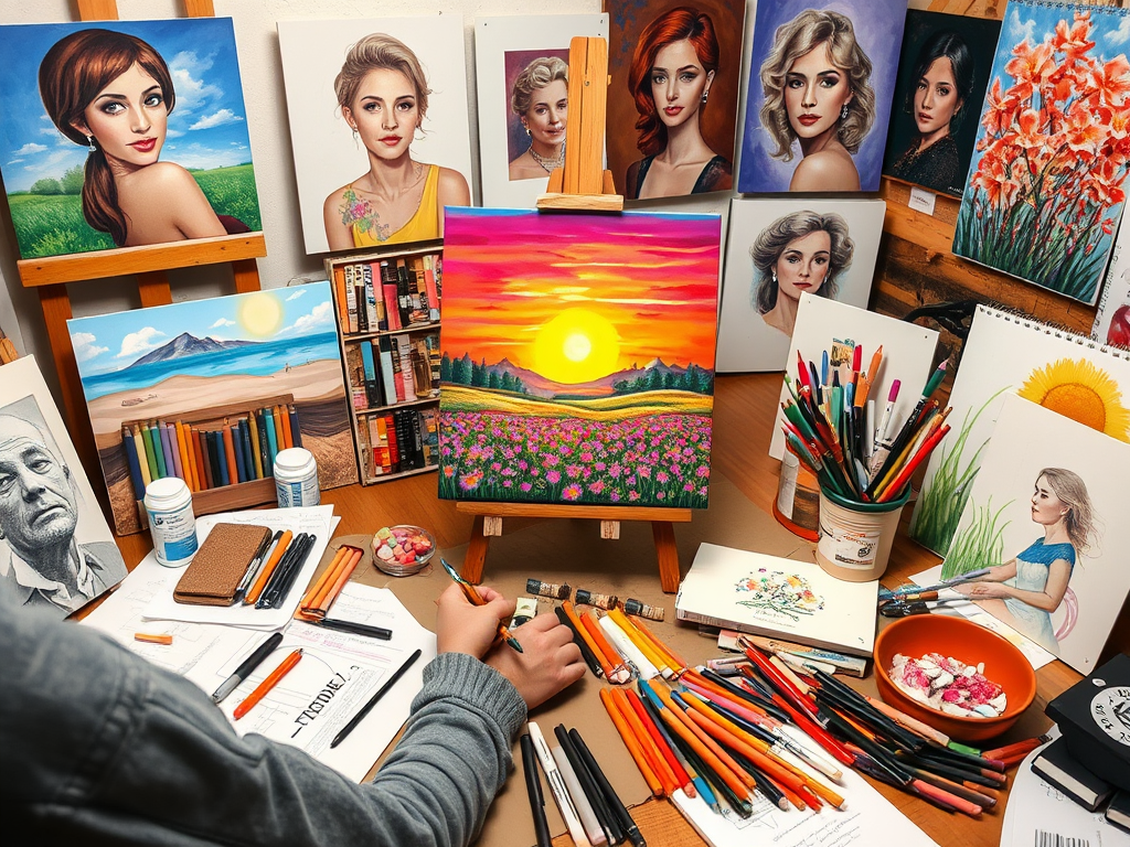 کاربرد نقاشی با پاستل