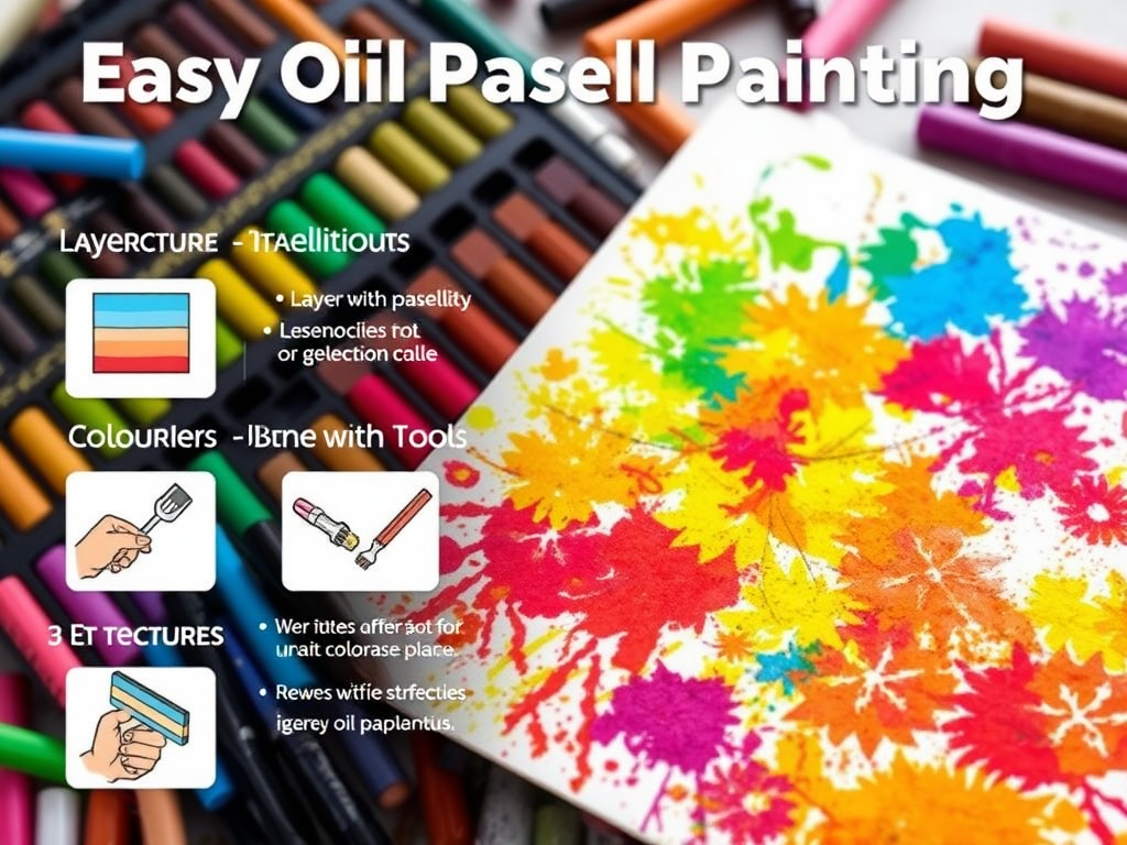 تکنیک نقاشی با پاستل روغنی آسان 