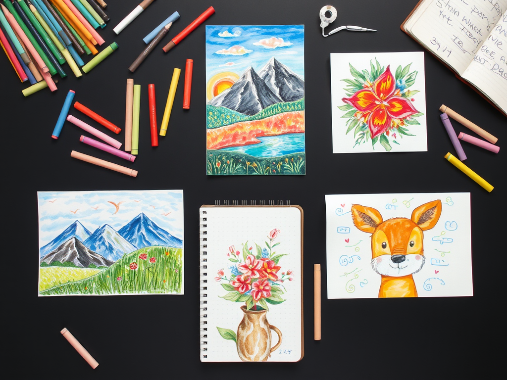 ایده نقاشی با پاستل