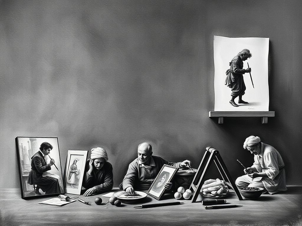 تاریخچه نقاشی سیاه قلم