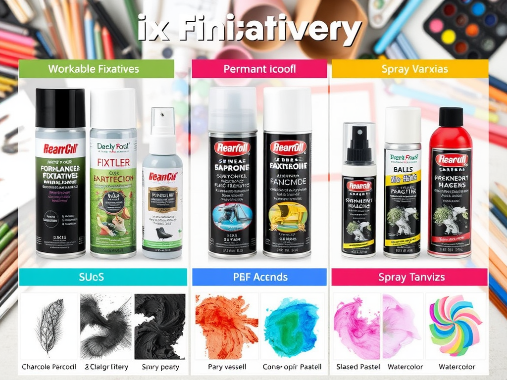 انواع مختلف اسپری فیکساتیو و کاربردهای آنها