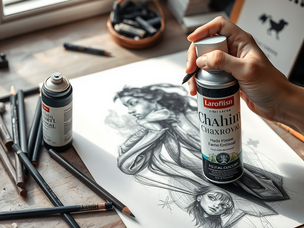 اسپری فیکساتیو در سیاه قلم