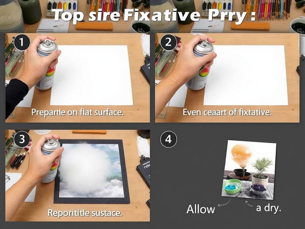 طرز استفاده از اسپری فیکساتیو