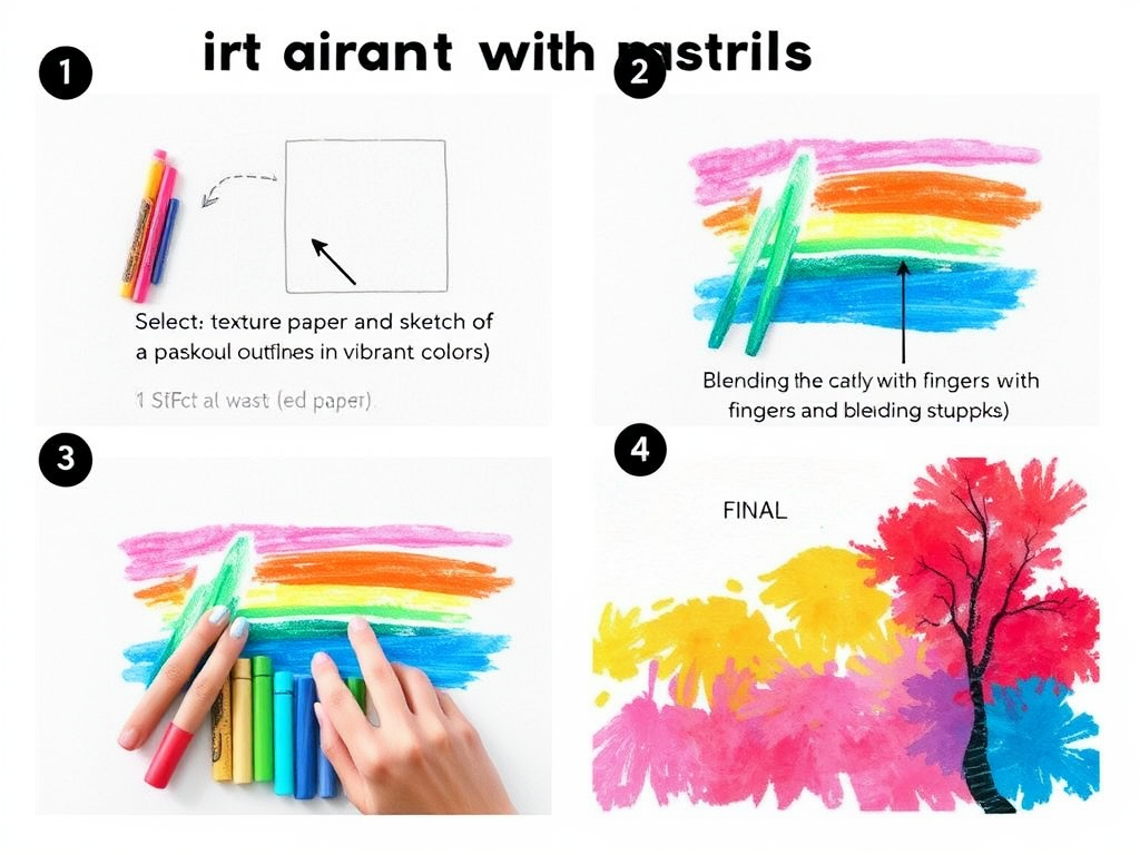 آموزش نقاشی با پاستل گچی