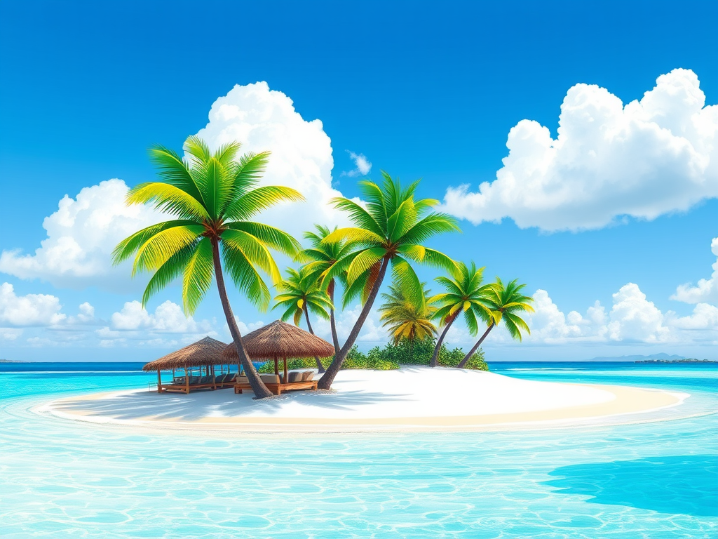 نقاشی جزیره گرمسیری