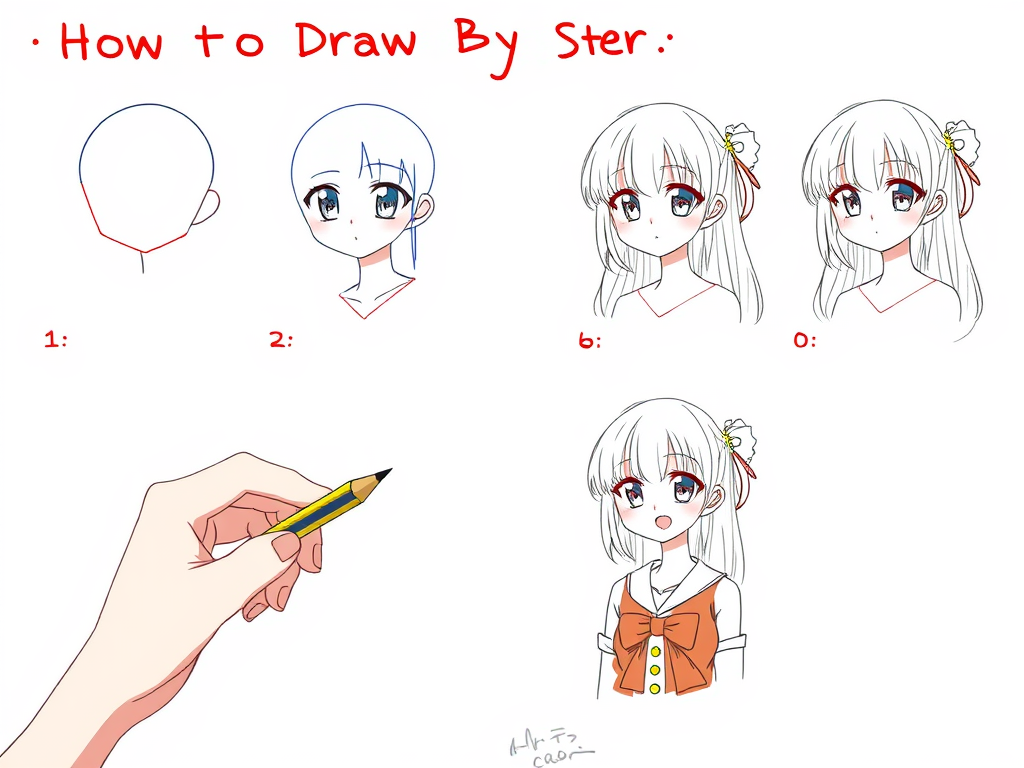 آموزش نقاشی انیمه ساده