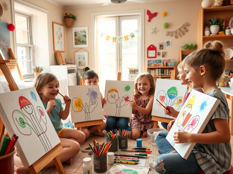 روش تدریس خلاقانه نقاشی به کودکان در خانه