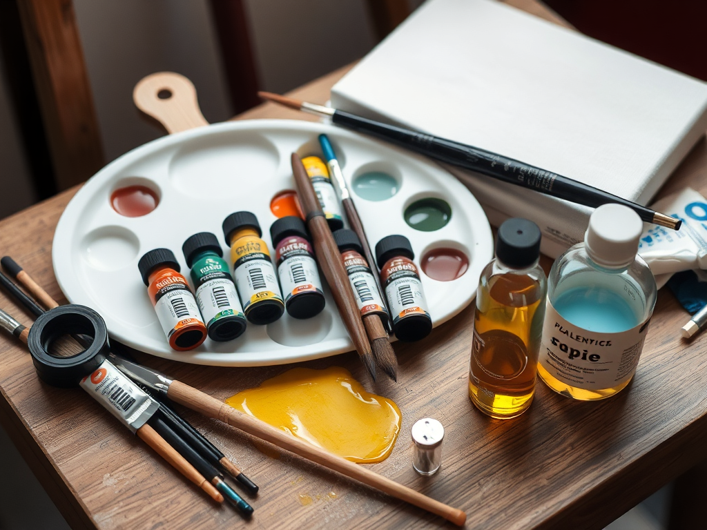 وسایل مورد نیاز برای نقاشی با رنگ روغن