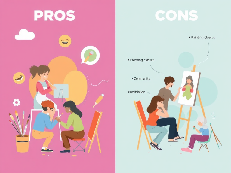 مزایا و معایب کلاس‌های آنلاین نقاشی برای بزرگسالان