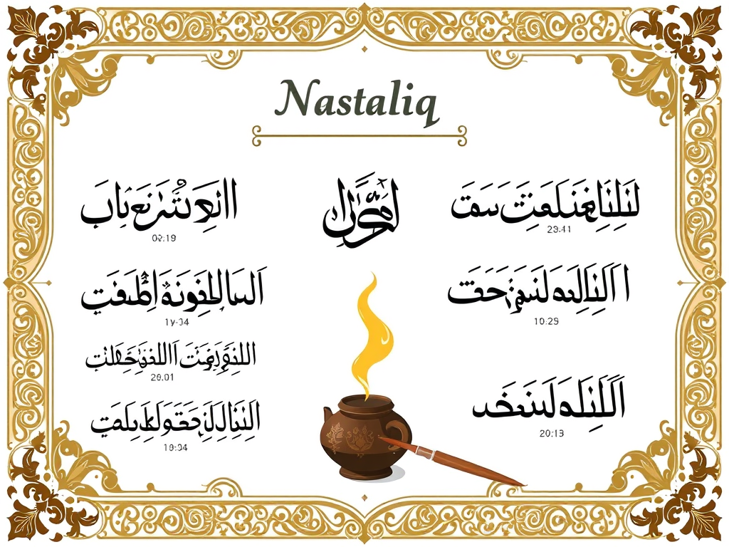 ویژگیهای خط نستعلیق