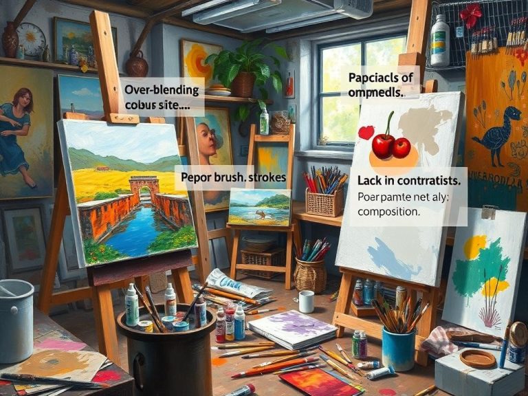 اشتباهات رایج در نقاشی رنگ روغن و راههای جلوگیری از آنها