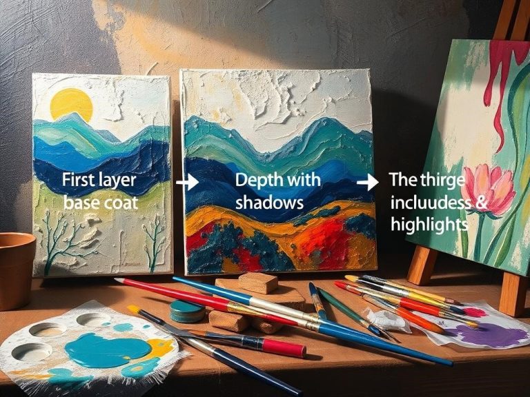 تکنیک لایهگذاری در نقاشی رنگ روغن به زبان ساده