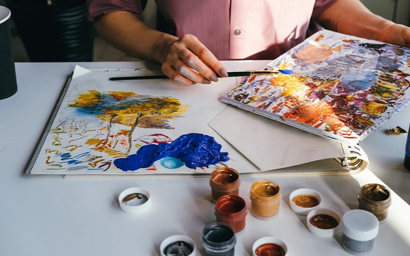 نقاشی با رنگ اکریلیک