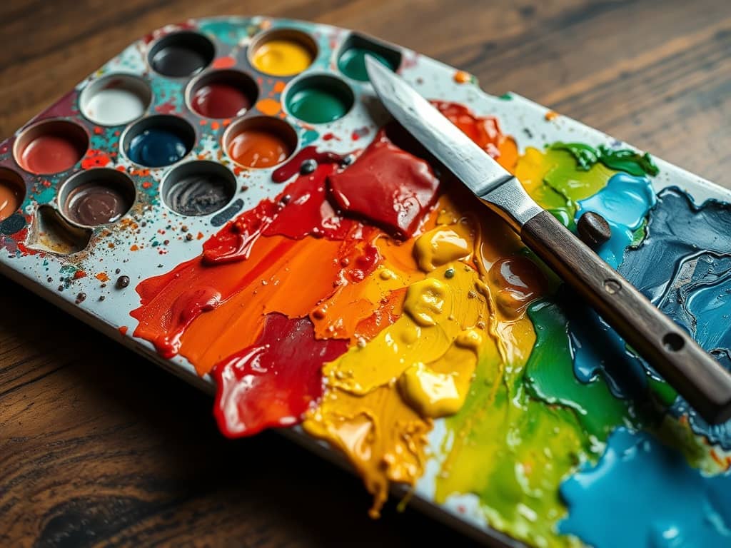 تیغ و تخته مخلوط رنگ