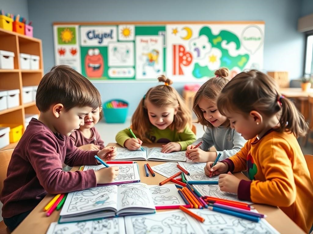 آموزش رنگ ها به کودکان به وسیله کتاب های رنگ آمیزی