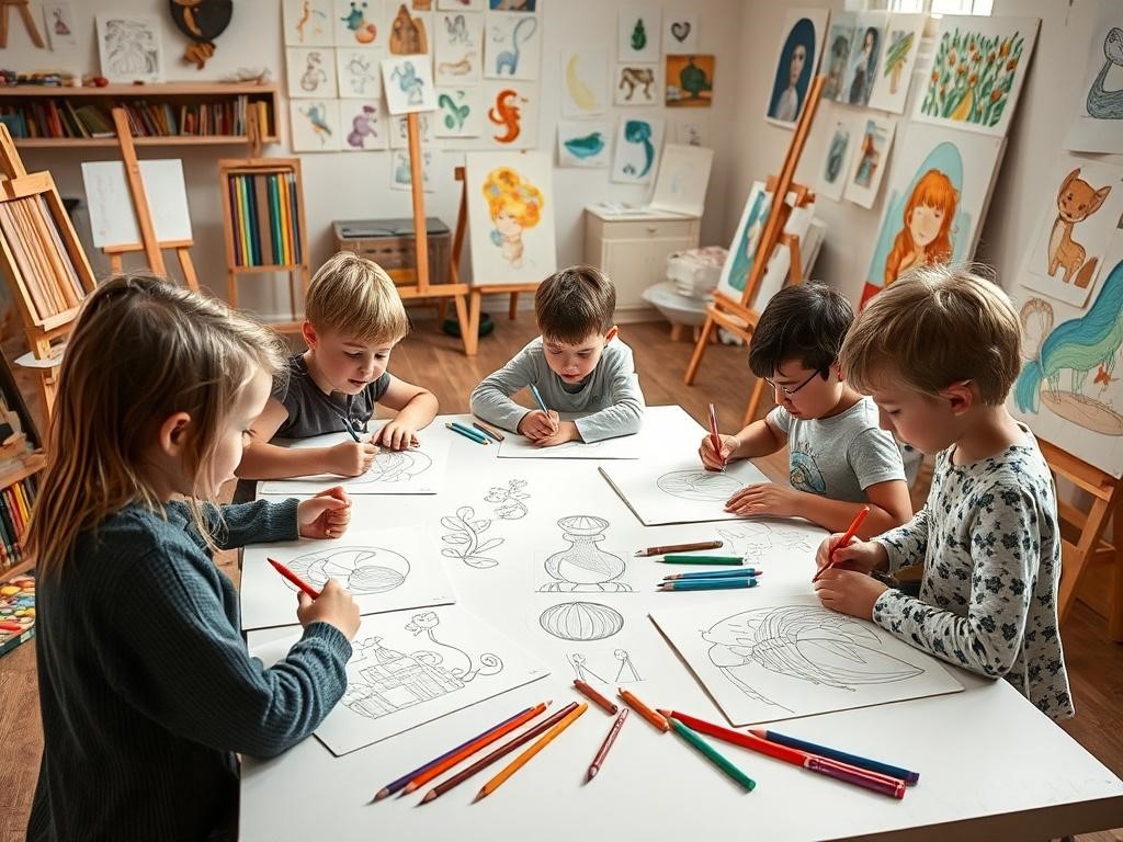 مراحل پیشرفته استفاده از مداد رنگی برای کودکان 