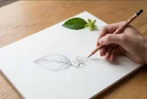 طراحی گل و برگ