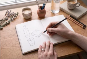 اسکیس اشیا و طبیعت بی‌جان